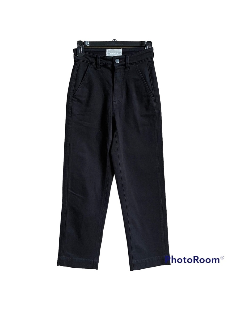 Everlane The Straight Leg Crop in Black Size 00 Utilitarian Craftsman Minimalist